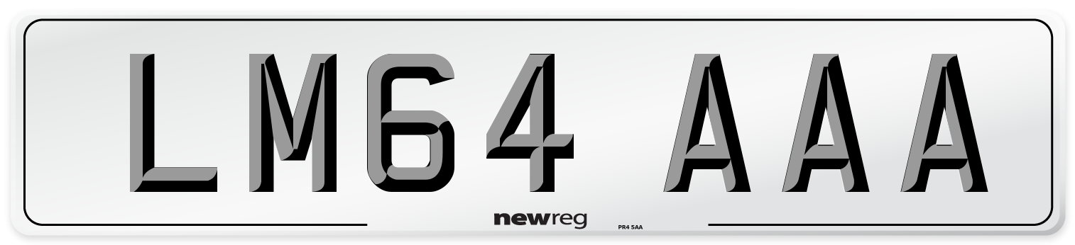 LM64 AAA Number Plate from New Reg